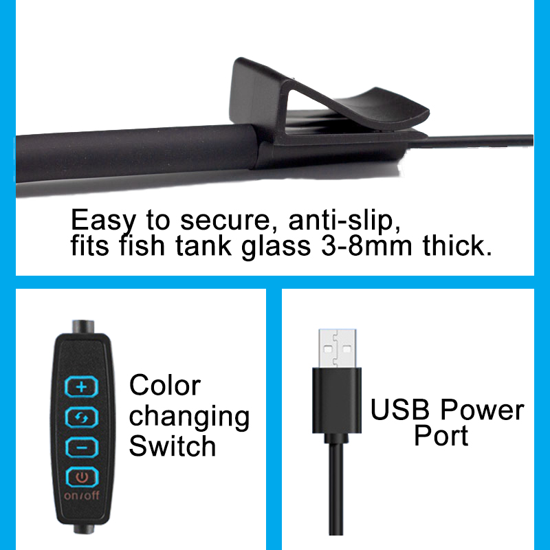 USB Aquarium LED Lamp Fish Tan - Aquarium Plant Display 评论和价格