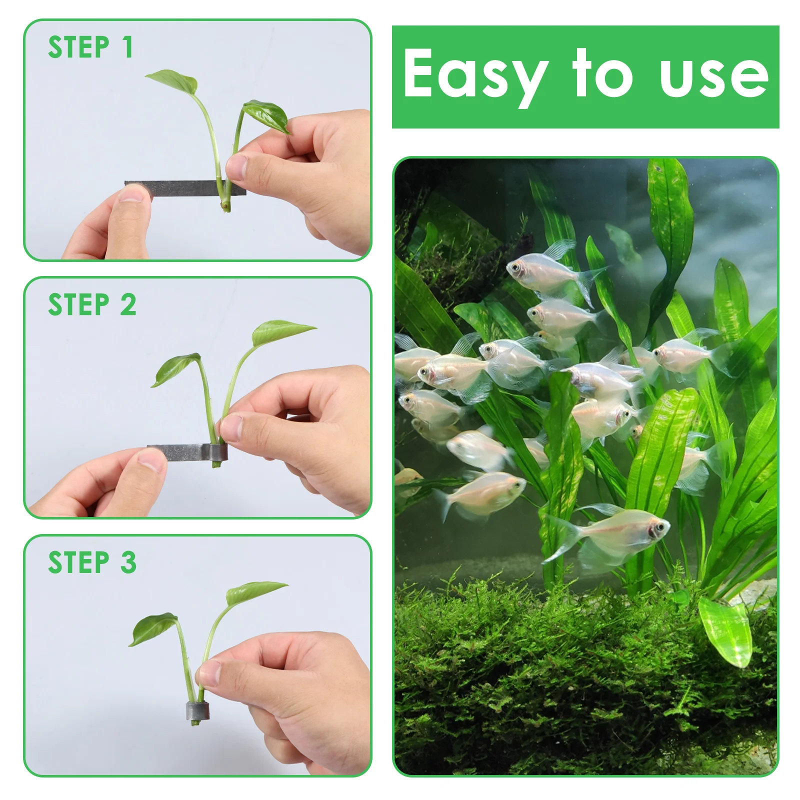 50Pcs Aquarium Plant Weights F - Aquarium Planted Tank Substrate 评论和价格
