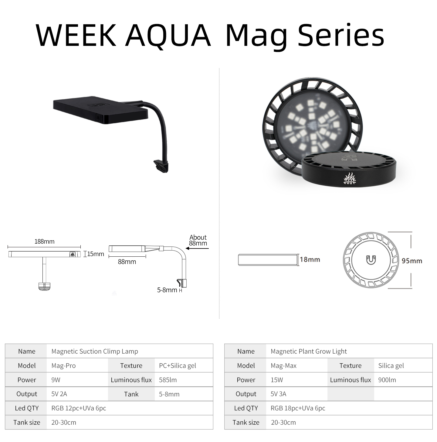 WEEK AQUA Mag Pro Mag Max Nano - Aquarium Plant Display 评论和价格