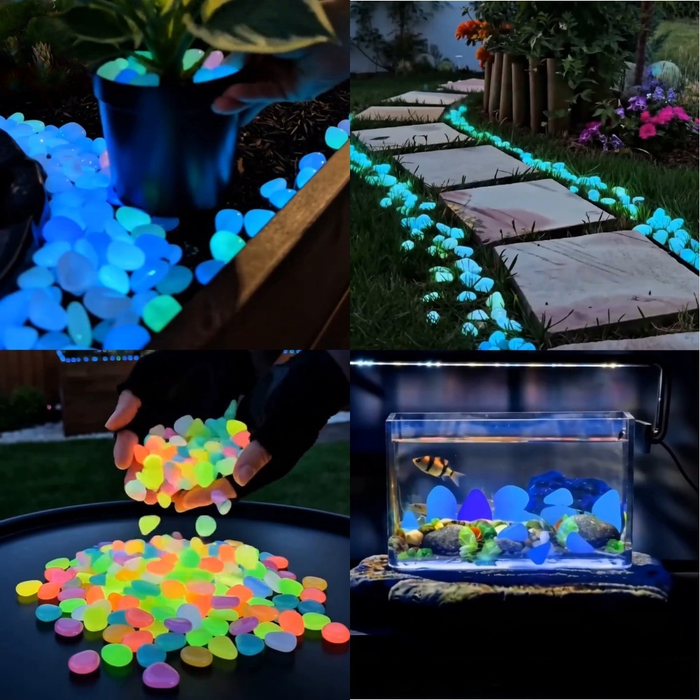 Colorful Glow In The Dark Lumi - Planted Aquarium With Fish 评论和价格