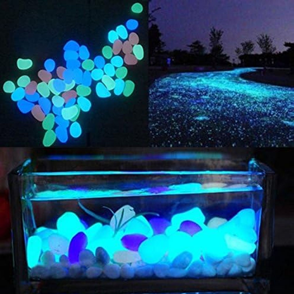 Fish Tank Rocks Glow Blue Pebb - Planted Aquarium With Fish 评论和价格