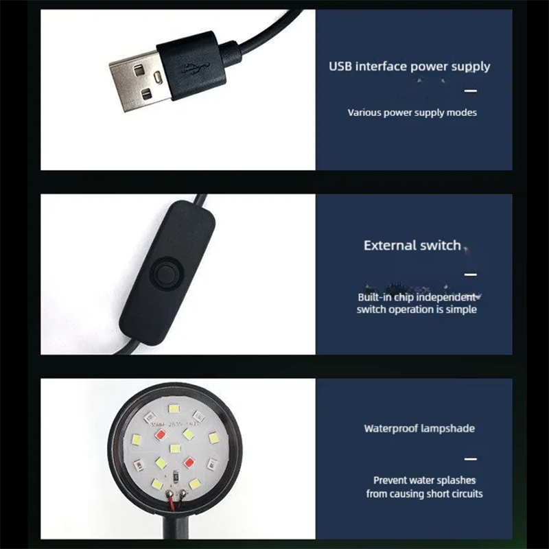 USB LED Fish Tank Clip Lamp Hi - Aquarium Plant Display 评论和价格