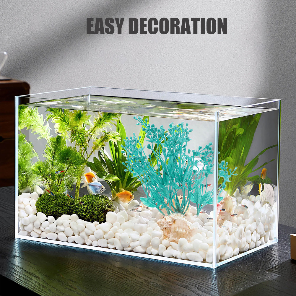 2Pcs Lifelike Plastic Aquarium - Aquarium Planted Set Up 评论和价格